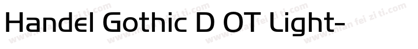 Handel Gothic D OT Light字体转换
